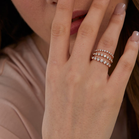 0.23 CT Round Half Eternity CVD EF/VVS Diamond Wedding Band 4