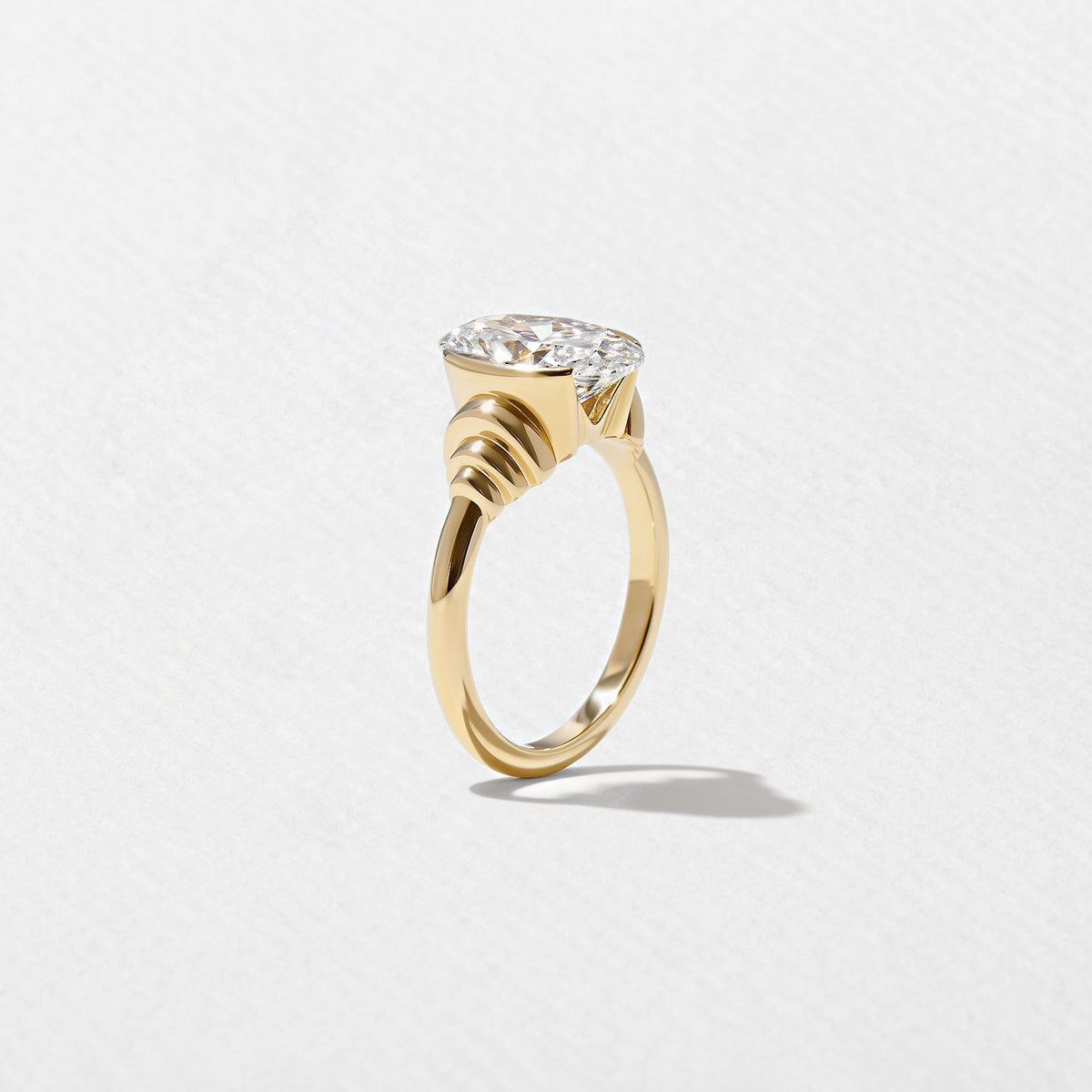 Emerald Pave Engagement Ring – 1 CT Lab Grown Diamond