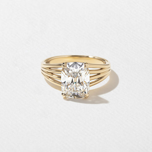 Emerald Pave Engagement Ring – 1 CT Lab Grown Diamond