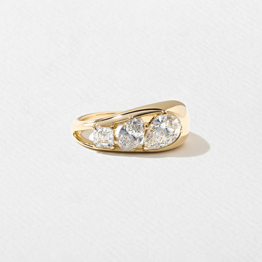 Emerald Pave Engagement Ring – 1 CT Lab Grown Diamond