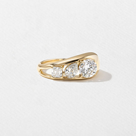 Emerald Pave Engagement Ring – 1 CT Lab Grown Diamond