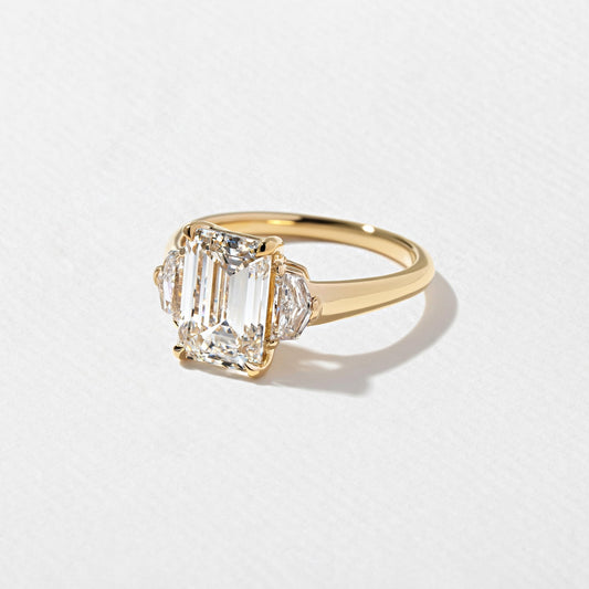 Emerald Pave Engagement Ring – 1 CT Lab Grown Diamond