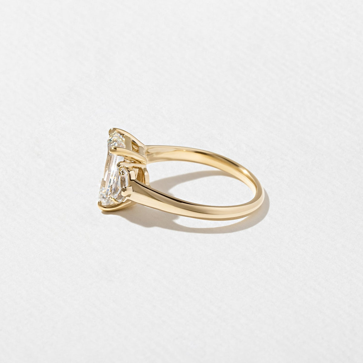 Emerald Pave Engagement Ring – 1 CT Lab Grown Diamond
