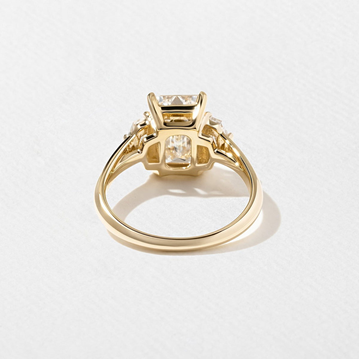 Emerald Pave Engagement Ring – 1 CT Lab Grown Diamond