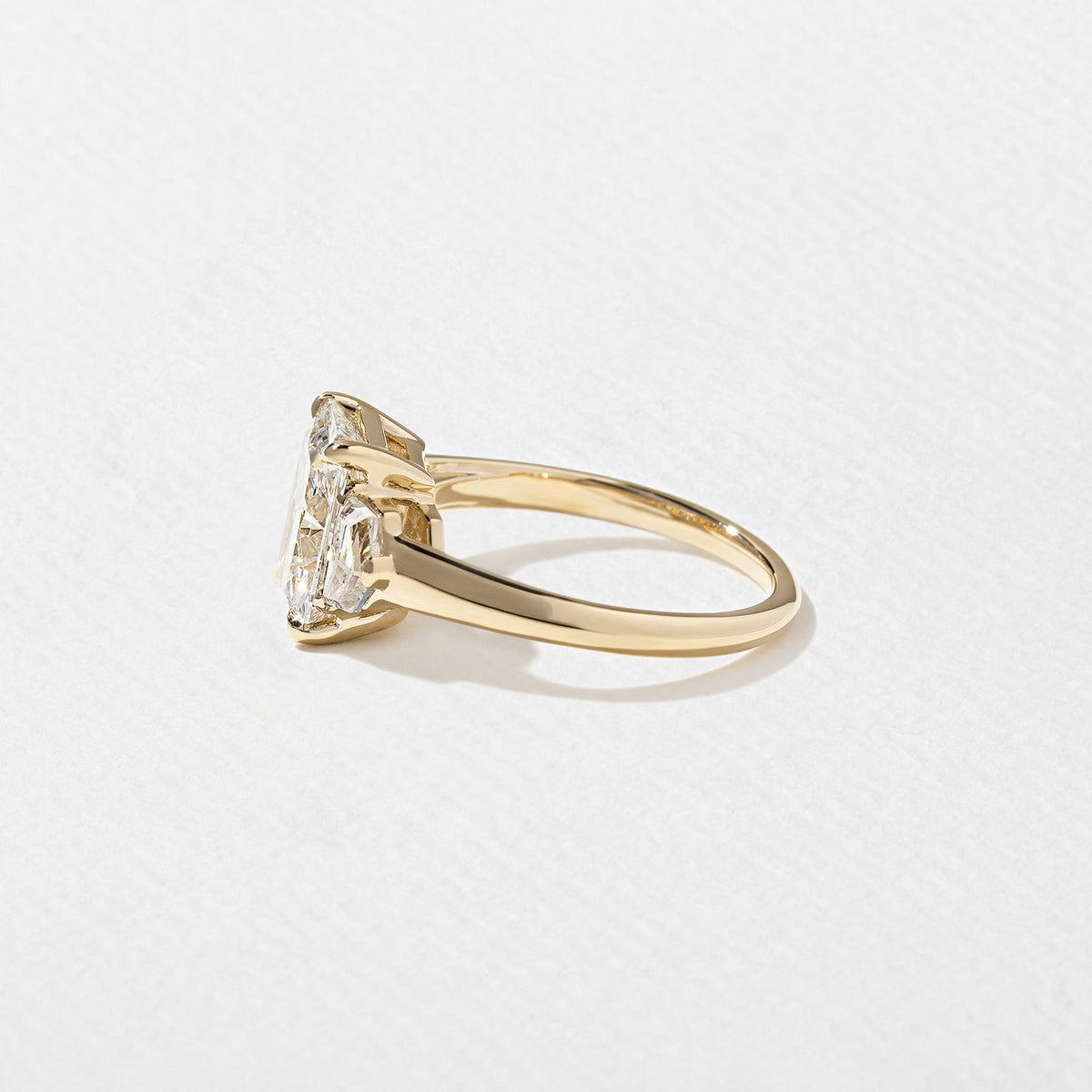 Emerald Pave Engagement Ring – 1 CT Lab Grown Diamond