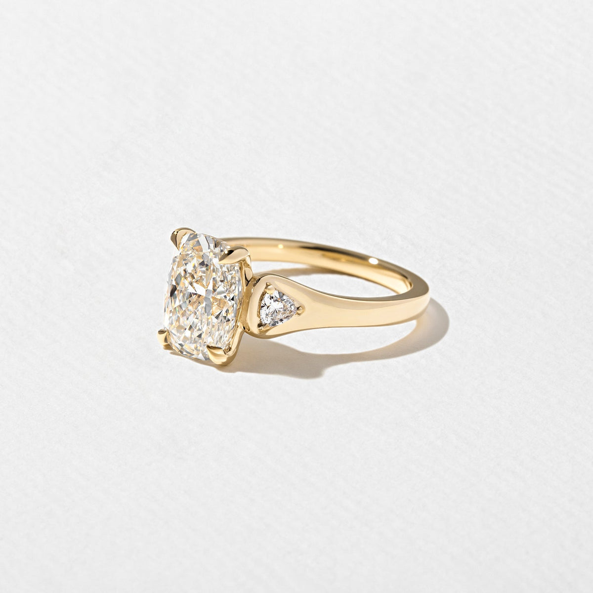 Emerald Pave Engagement Ring – 1 CT Lab Grown Diamond