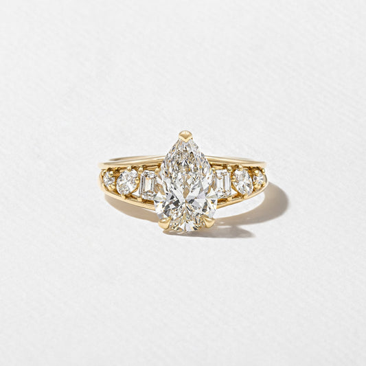 Emerald Pave Engagement Ring – 1 CT Lab Grown Diamond