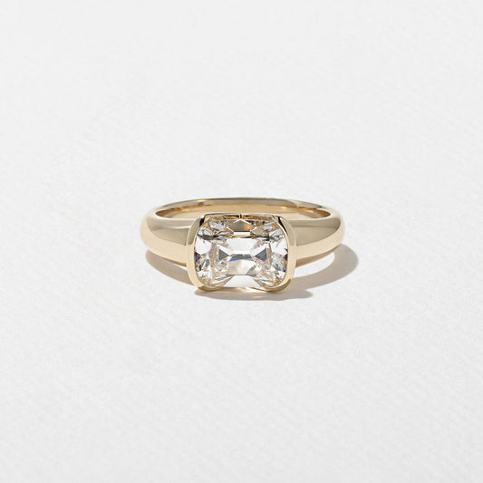 Emerald Pave Engagement Ring – 1 CT Lab Grown Diamond