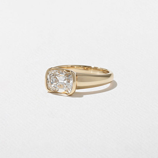 Emerald Pave Engagement Ring – 1 CT Lab Grown Diamond
