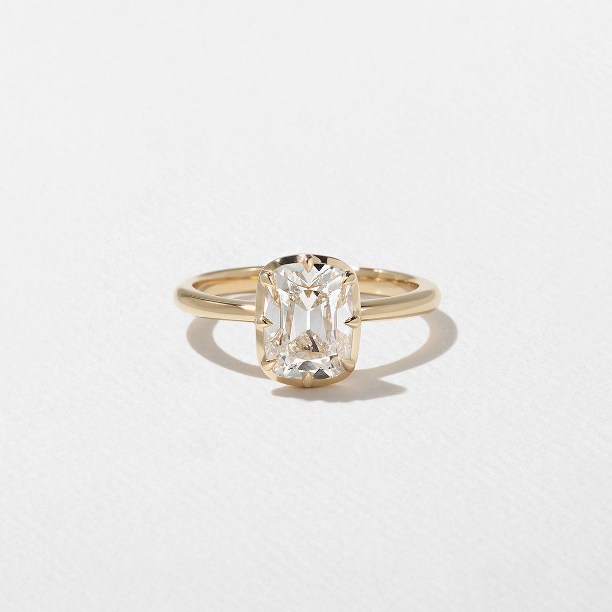Emerald Pave Engagement Ring – 1 CT Lab Grown Diamond