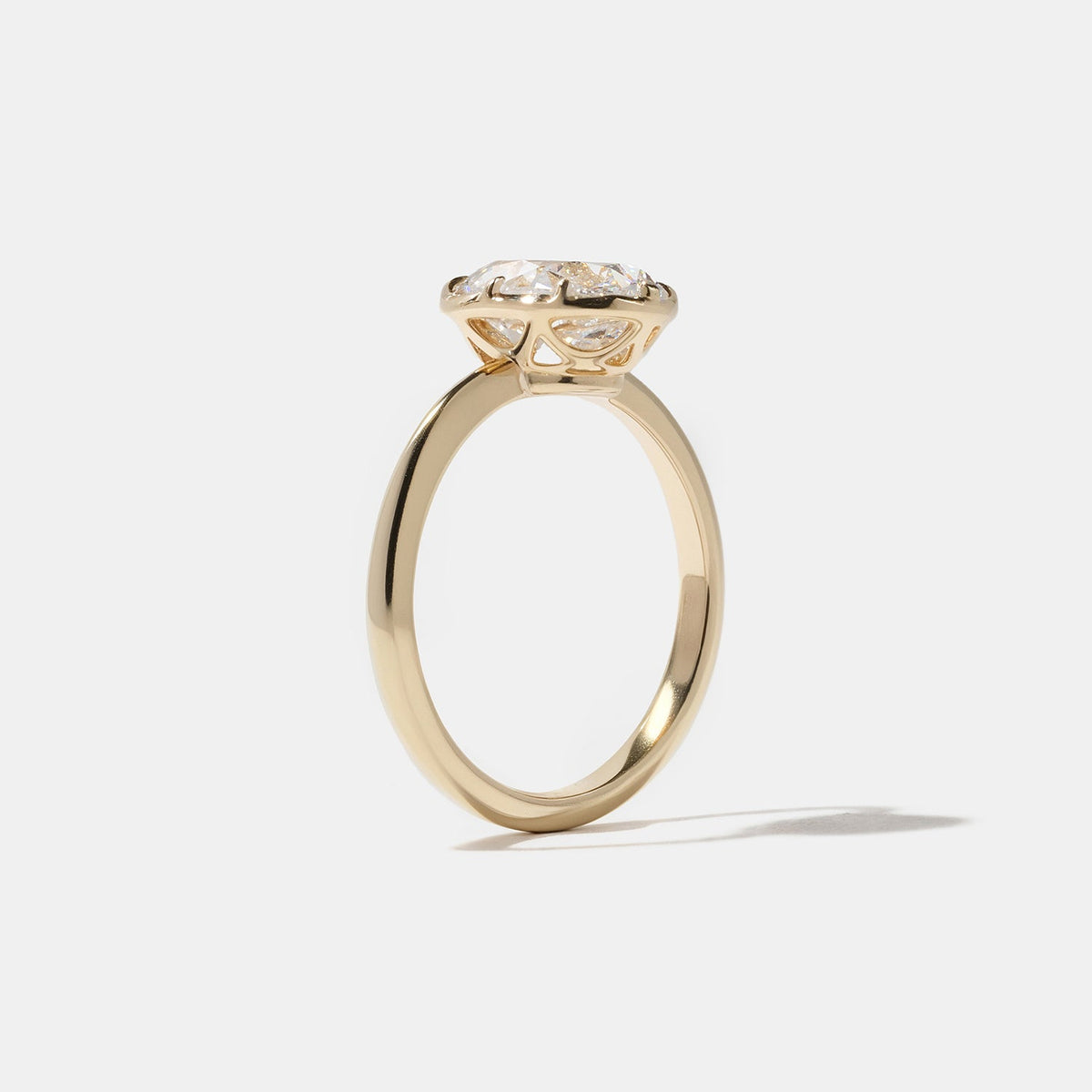 Emerald Pave Engagement Ring – 1 CT Lab Grown Diamond