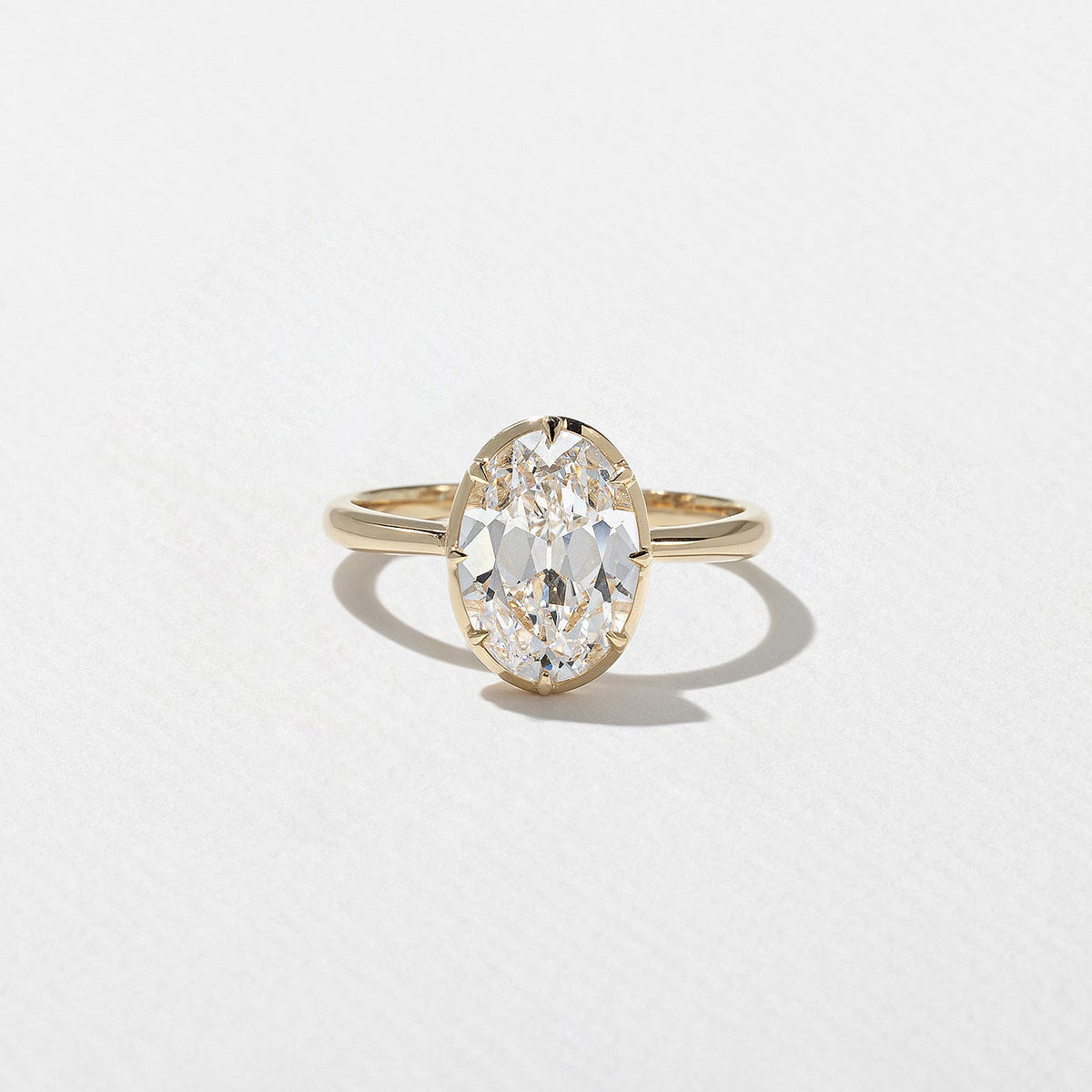Emerald Pave Engagement Ring – 1 CT Lab Grown Diamond