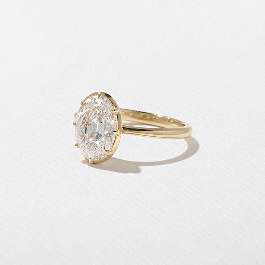 Emerald Pave Engagement Ring – 1 CT Lab Grown Diamond
