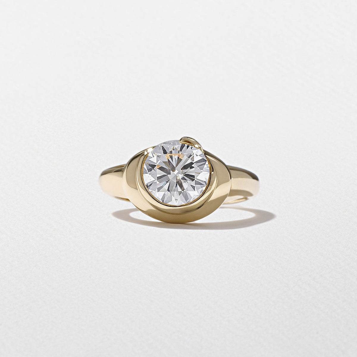 Emerald Pave Engagement Ring – 1 CT Lab Grown Diamond