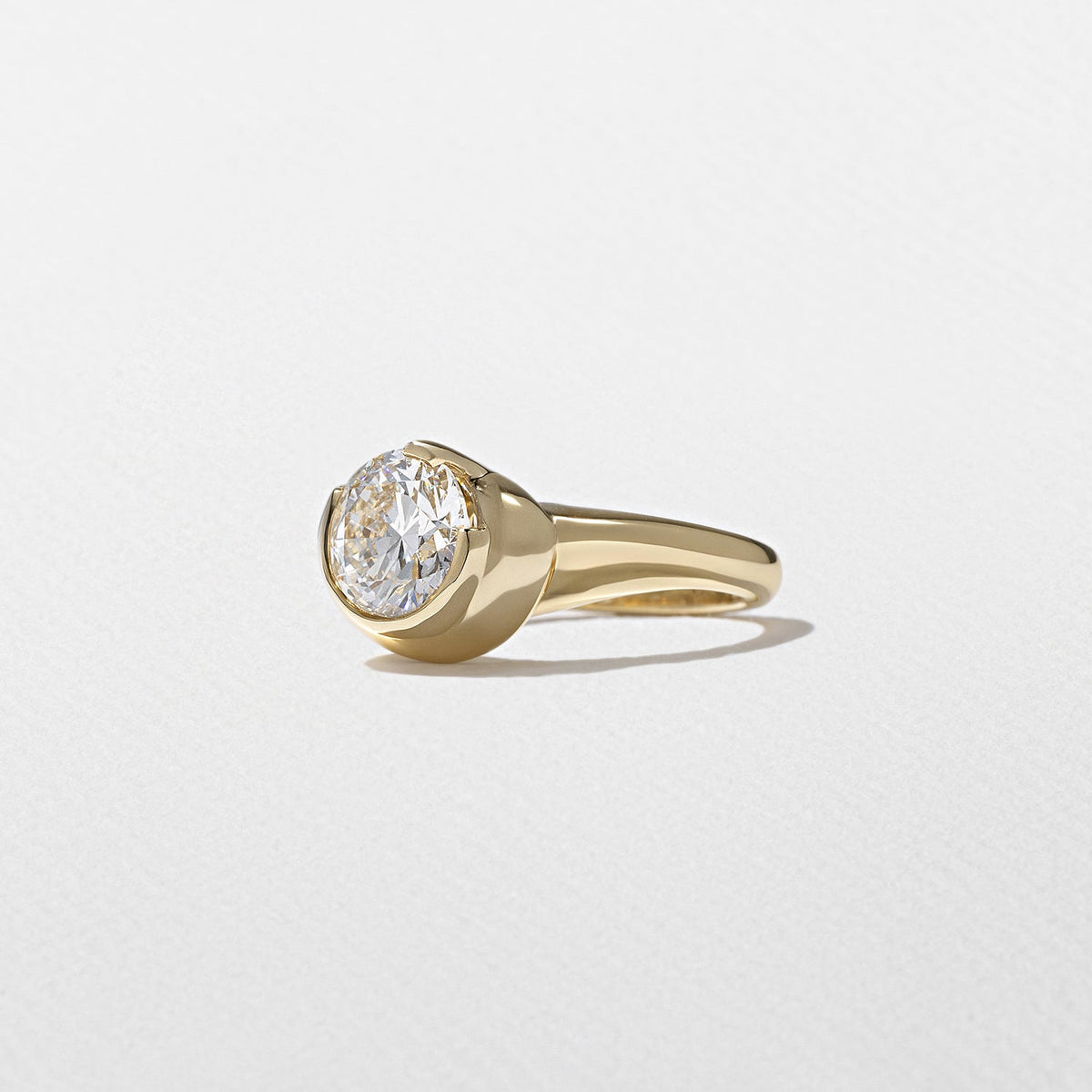Emerald Pave Engagement Ring – 1 CT Lab Grown Diamond