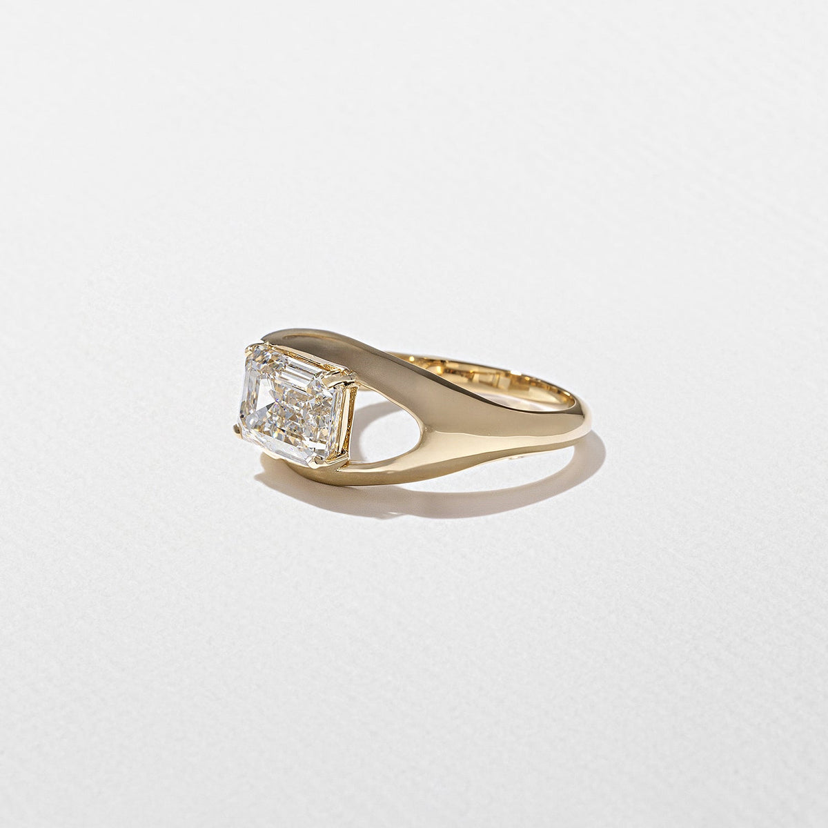 Emerald Pave Engagement Ring – 1 CT Lab Grown Diamond