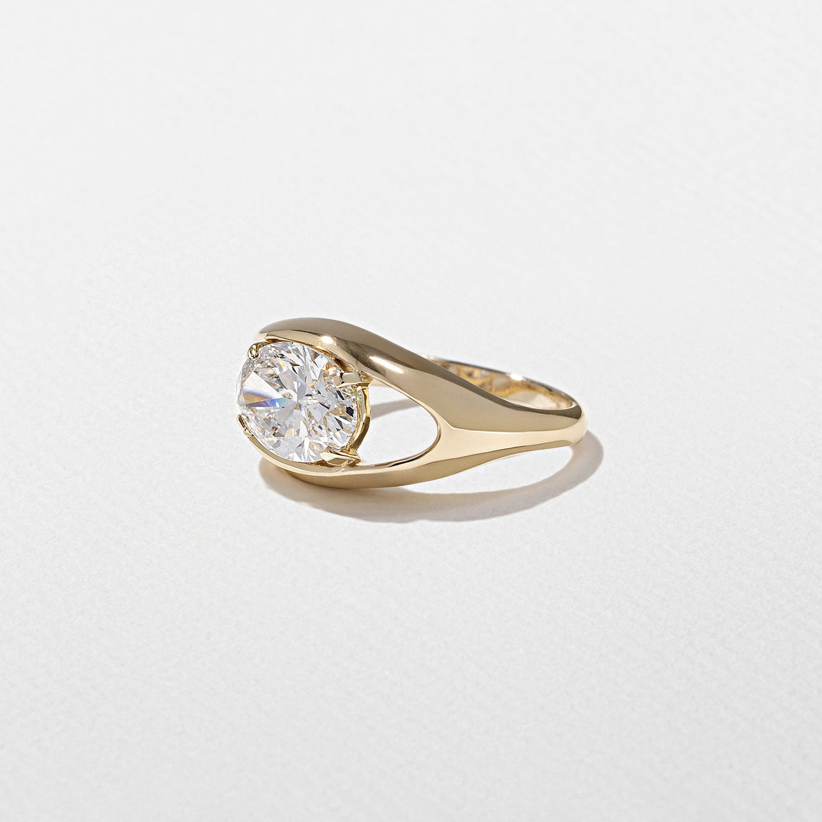 Emerald Pave Engagement Ring – 1 CT Lab Grown Diamond
