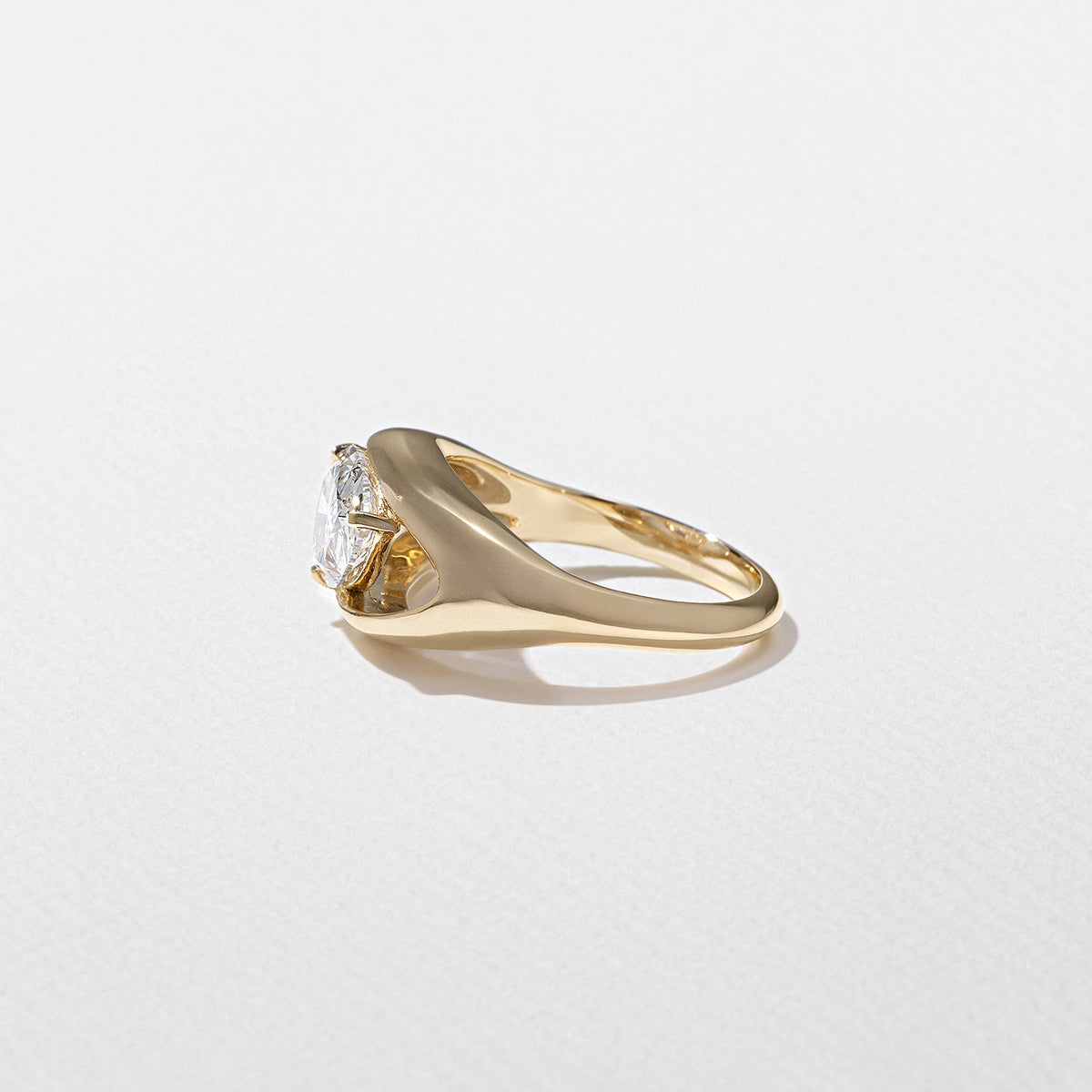 Emerald Pave Engagement Ring – 1 CT Lab Grown Diamond