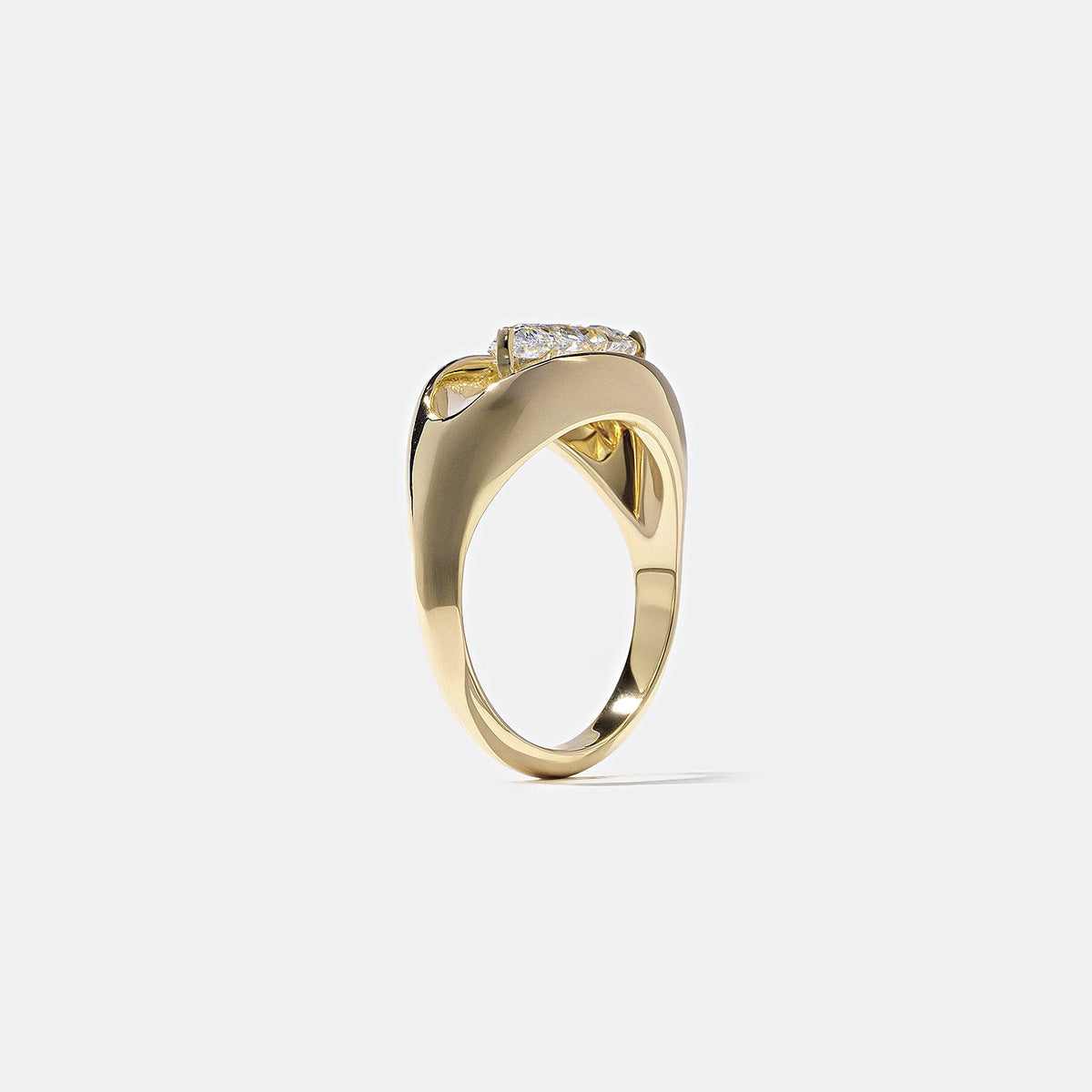 Emerald Pave Engagement Ring – 1 CT Lab Grown Diamond