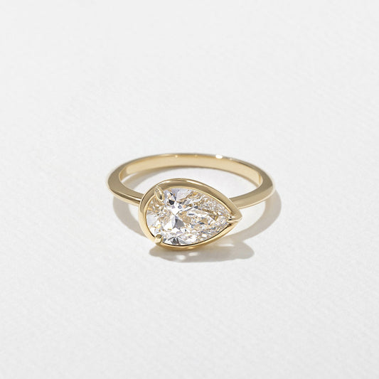 Emerald Pave Engagement Ring – 1 CT Lab Grown Diamond