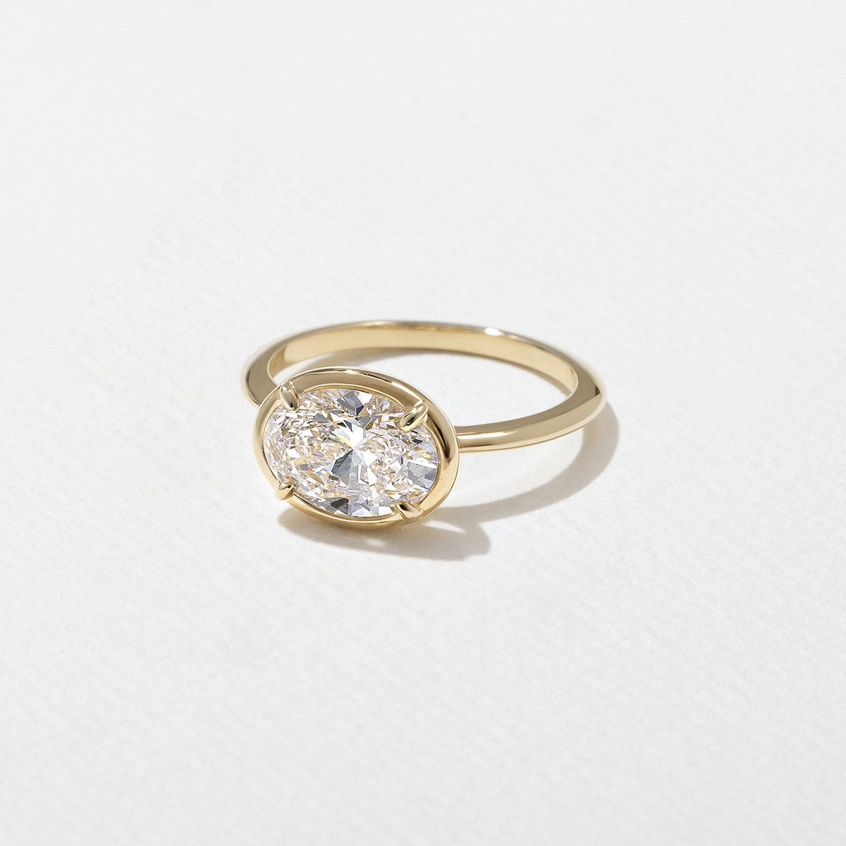 Emerald Pave Engagement Ring – 1 CT Lab Grown Diamond