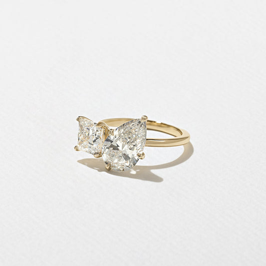 Emerald Pave Engagement Ring – 1 CT Lab Grown Diamond
