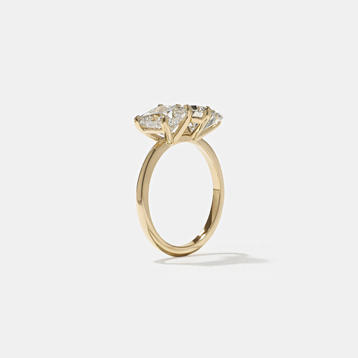 Emerald Pave Engagement Ring – 1 CT Lab Grown Diamond