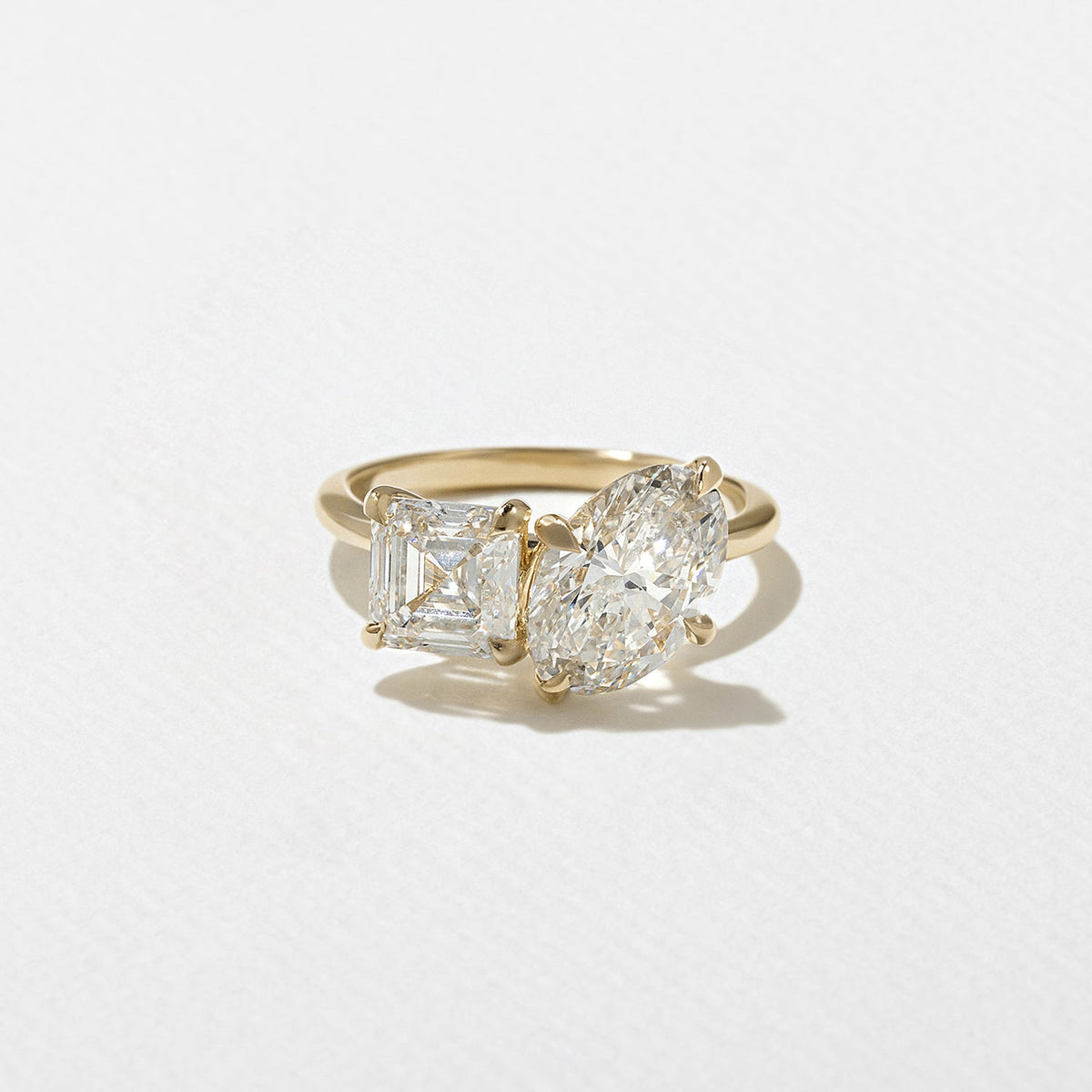Emerald Pave Engagement Ring – 1 CT Lab Grown Diamond