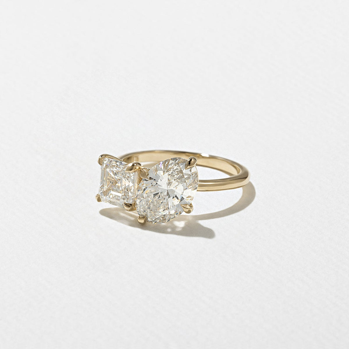 Emerald Pave Engagement Ring – 1 CT Lab Grown Diamond