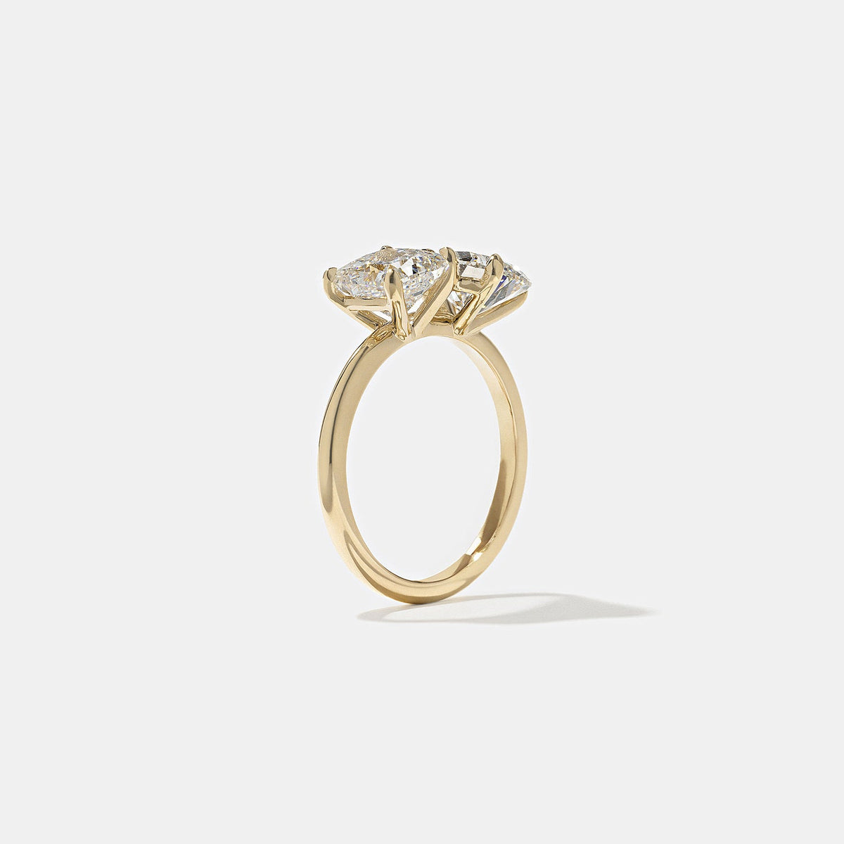 Emerald Pave Engagement Ring – 1 CT Lab Grown Diamond