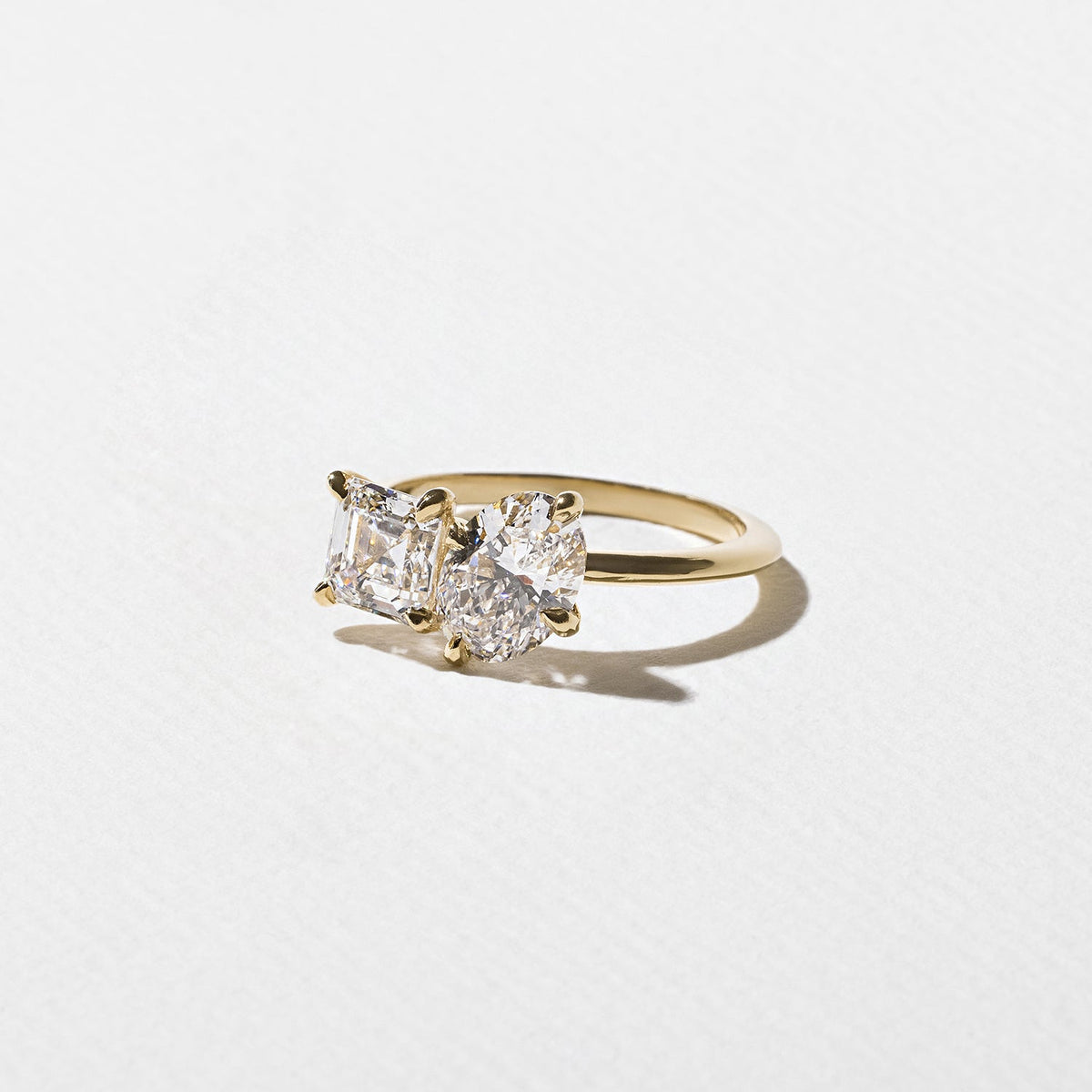 Emerald Pave Engagement Ring – 1 CT Lab Grown Diamond
