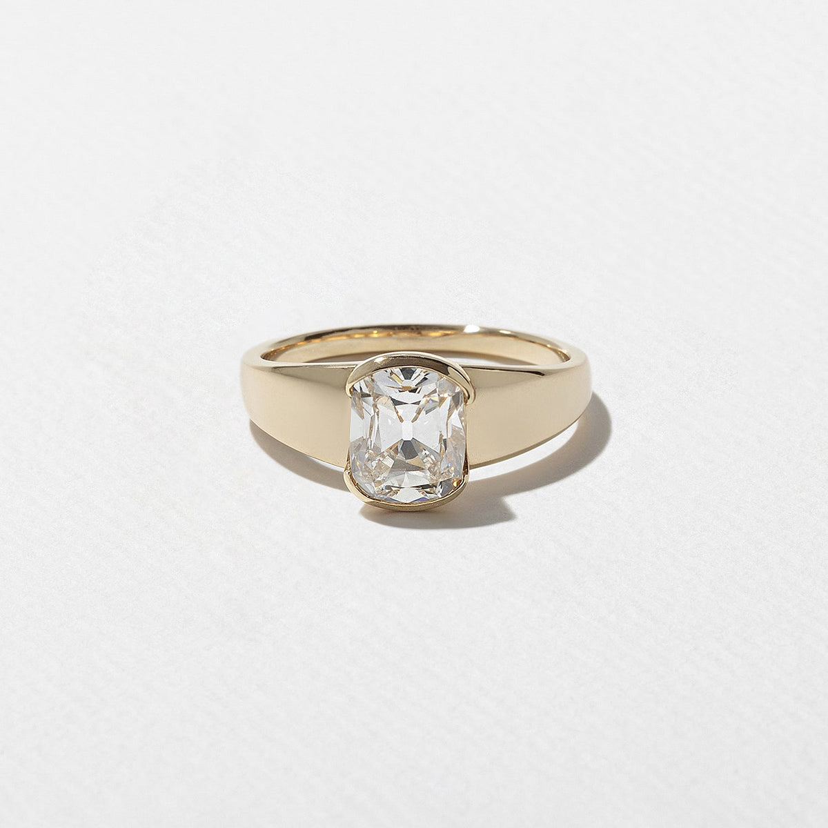 Emerald Pave Engagement Ring – 1 CT Lab Grown Diamond