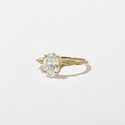 Emerald Pave Engagement Ring – 1 CT Lab Grown Diamond