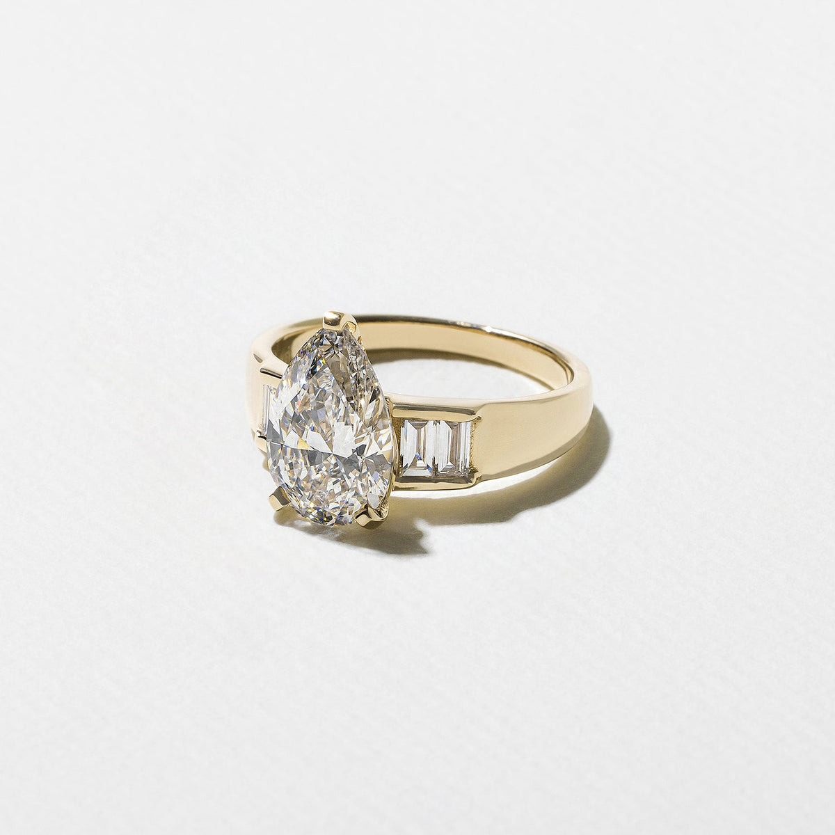Emerald Pave Engagement Ring – 1 CT Lab Grown Diamond