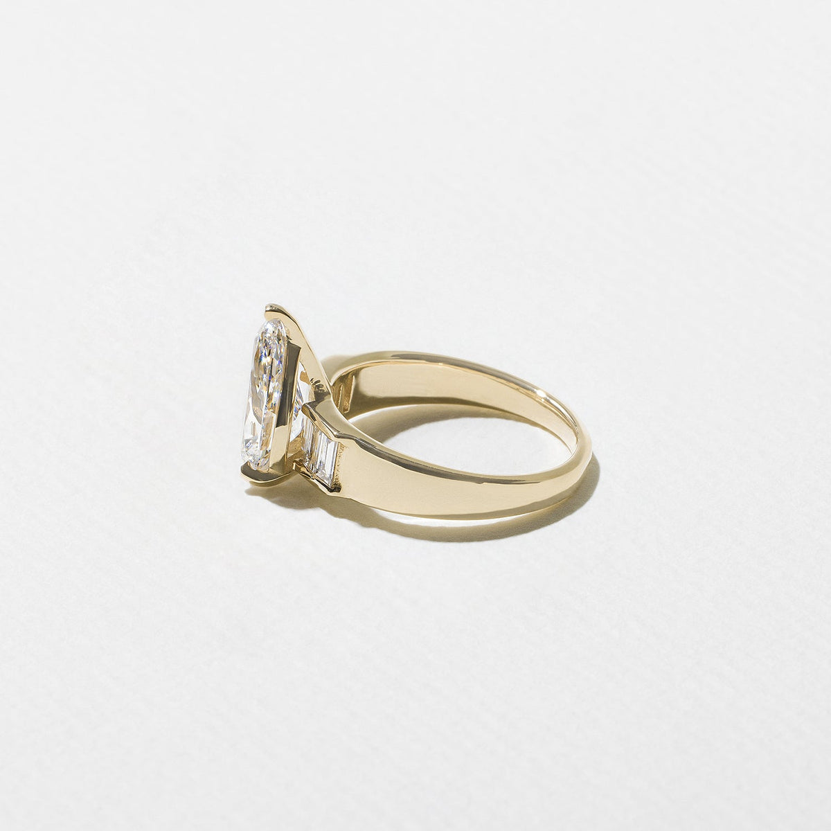 Emerald Pave Engagement Ring – 1 CT Lab Grown Diamond