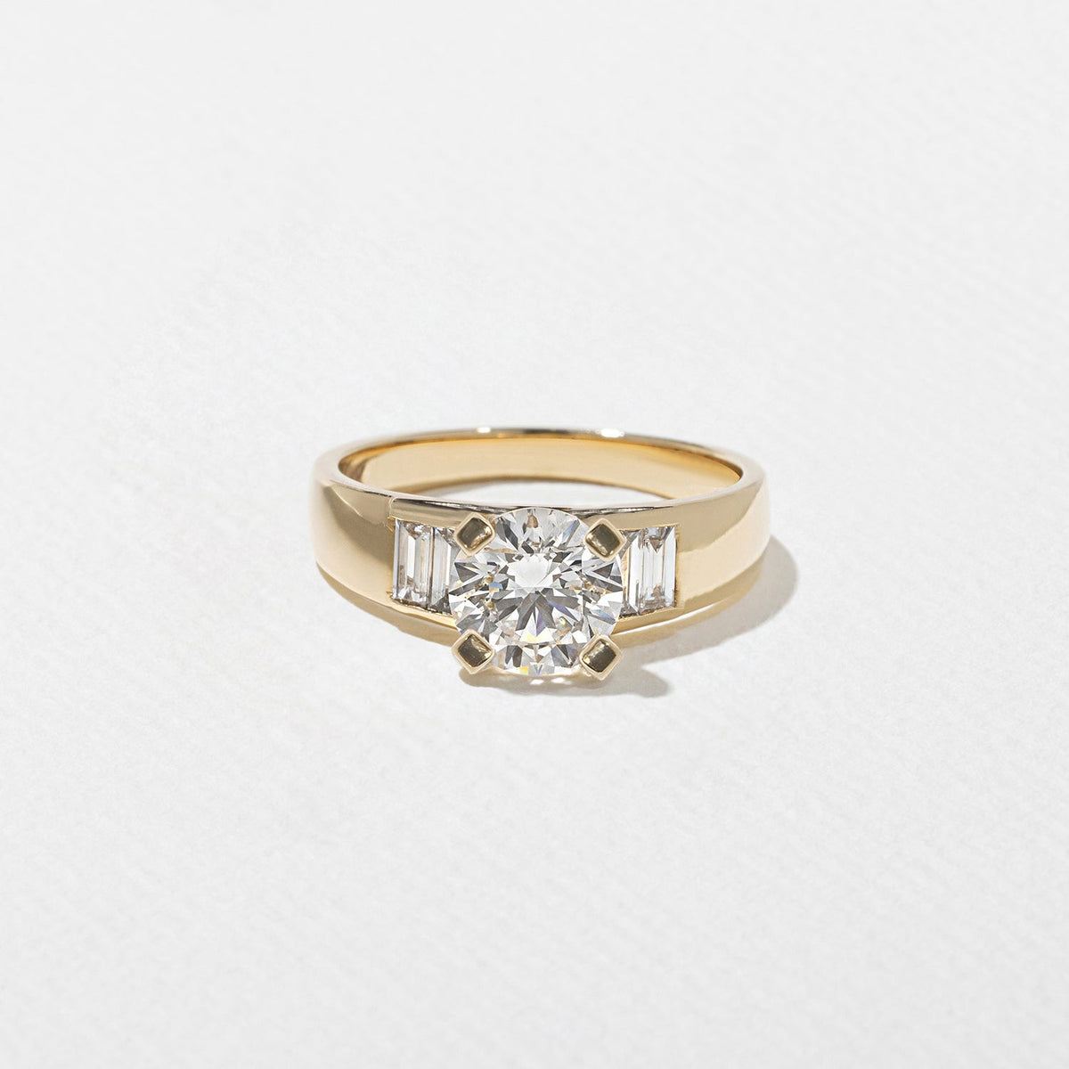 Emerald Pave Engagement Ring – 1 CT Lab Grown Diamond