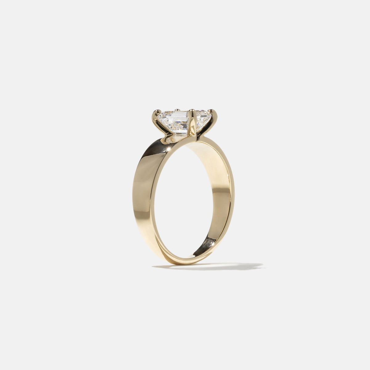Emerald Pave Engagement Ring – 1 CT Lab Grown Diamond