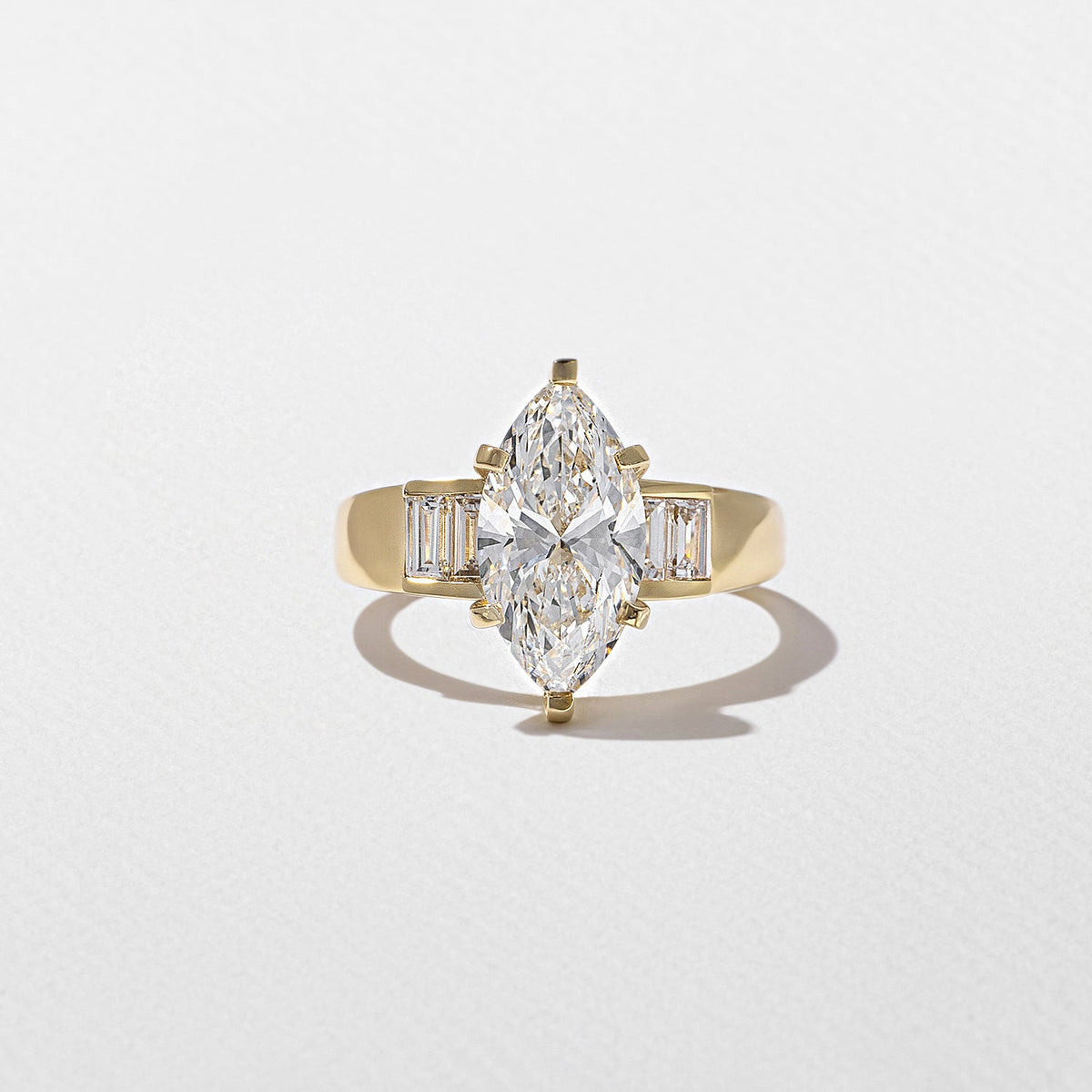 Emerald Pave Engagement Ring – 1 CT Lab Grown Diamond
