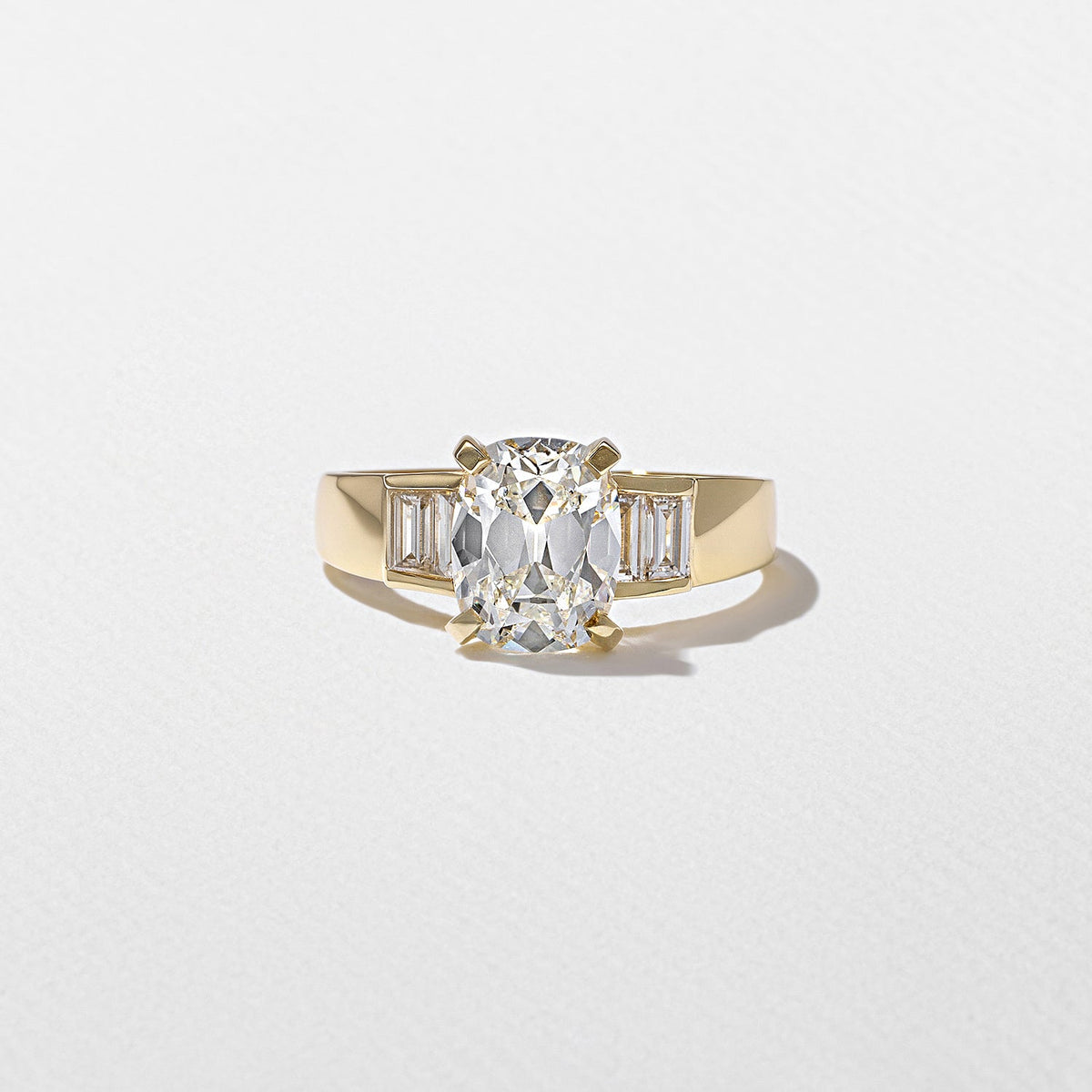Emerald Pave Engagement Ring – 1 CT Lab Grown Diamond