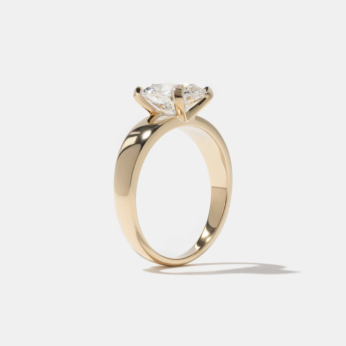 Emerald Pave Engagement Ring – 1 CT Lab Grown Diamond