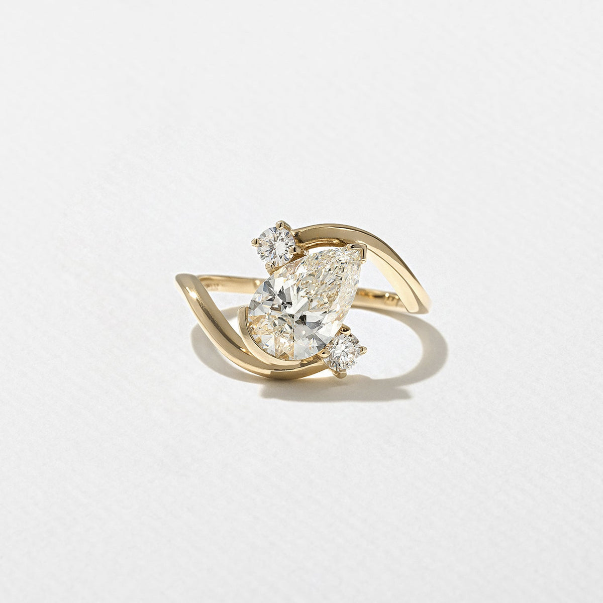 Emerald Pave Engagement Ring – 1 CT Lab Grown Diamond