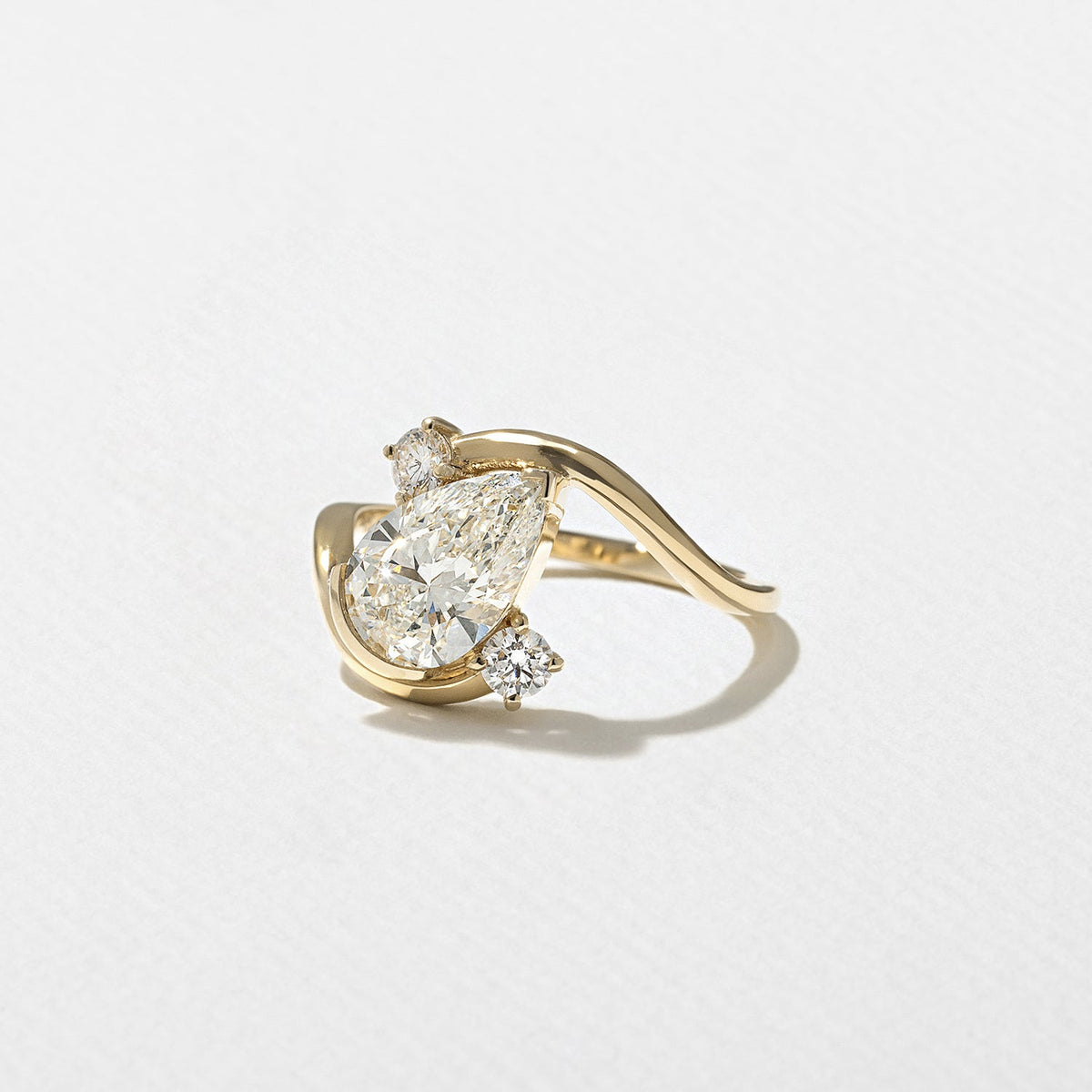 Emerald Pave Engagement Ring – 1 CT Lab Grown Diamond