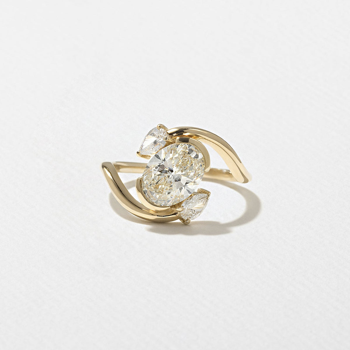 Emerald Pave Engagement Ring – 1 CT Lab Grown Diamond