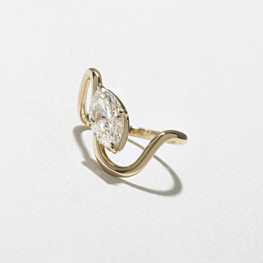Emerald Pave Engagement Ring – 1 CT Lab Grown Diamond
