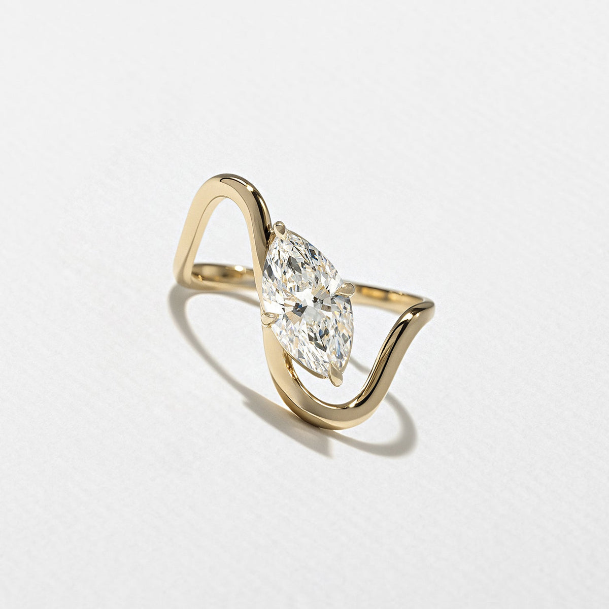Emerald Pave Engagement Ring – 1 CT Lab Grown Diamond