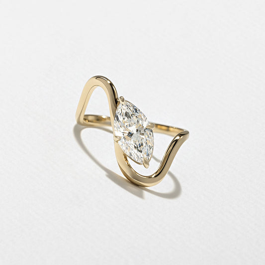 Emerald Pave Engagement Ring – 1 CT Lab Grown Diamond