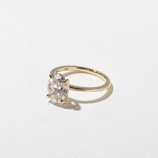 Emerald Pave Engagement Ring – 1 CT Lab Grown Diamond