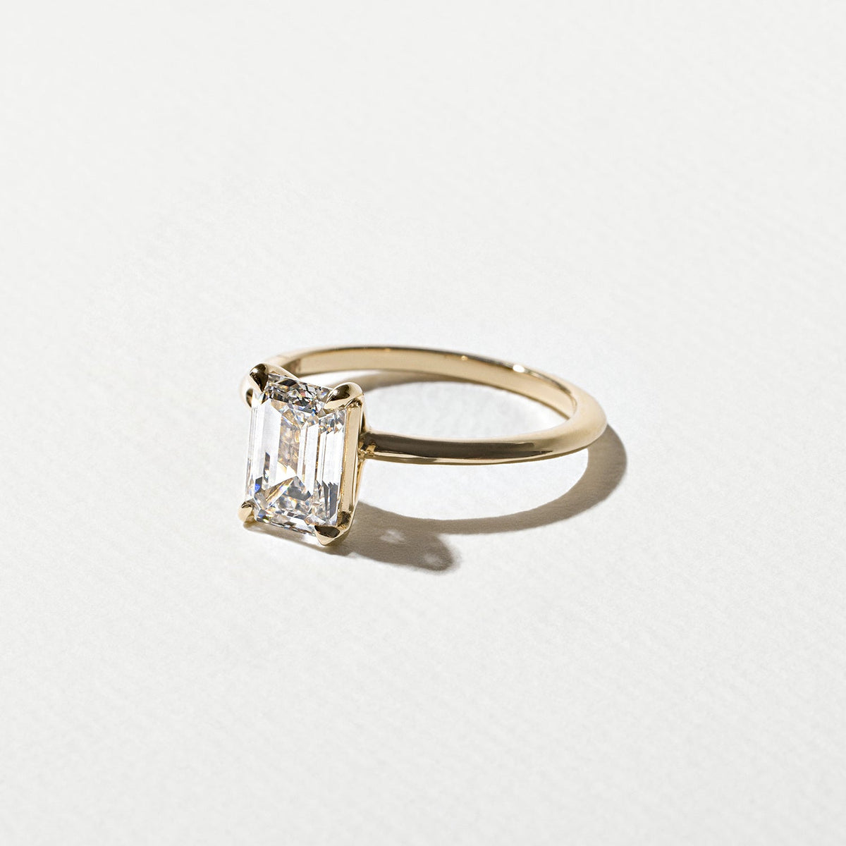 Emerald Pave Engagement Ring – 1 CT Lab Grown Diamond