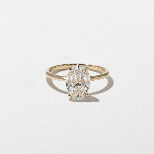 Emerald Pave Engagement Ring – 1 CT Lab Grown Diamond