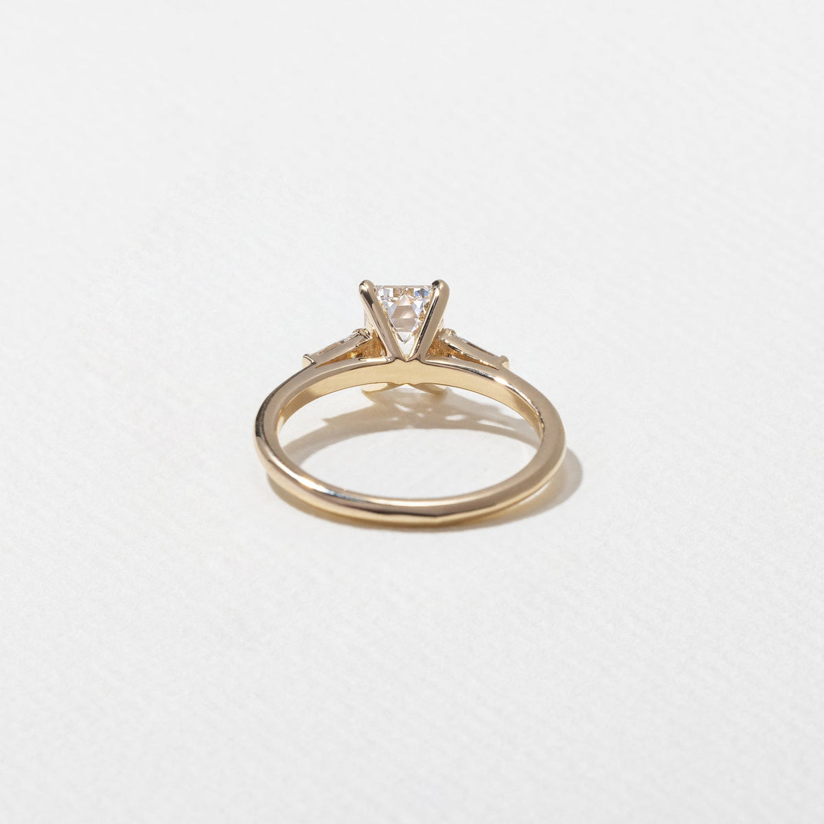 Emerald Pave Engagement Ring – 1 CT Lab Grown Diamond